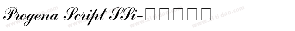 Progena Script SSi字体转换